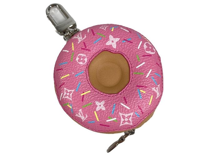 Charm de Bolsa Donut Monogram Louis Vuitton Rosa