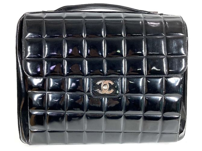 Classique Sac de plage Chanel Flap CC Logo Coco Mark Noir