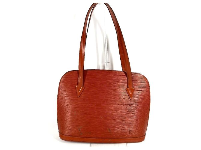 Louis Vuitton Epi Leather Shoulder/Tote Bag Brown