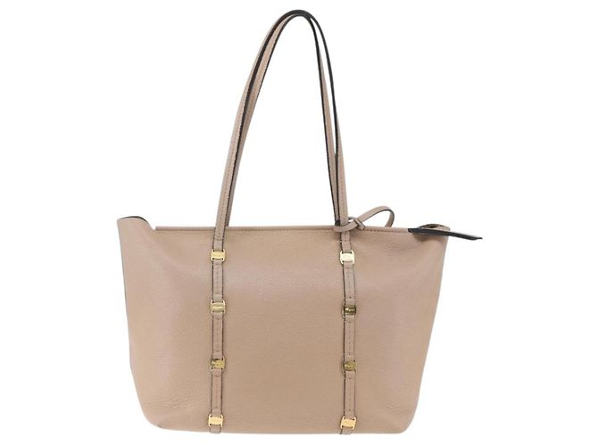 Bolsa Vala de couro Salvatore Ferragamo Bege
