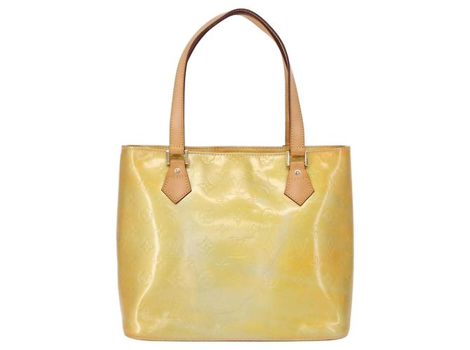 Borsa a mano Houston Louis Vuitton Monogram Vernis Giallo