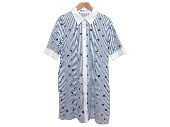 Autre Marque Gestreiftes Hemdkleid LEONARD SPORT Blau