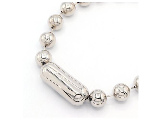 Collar de Péndulo de Metal Plateado Balenciaga Plata