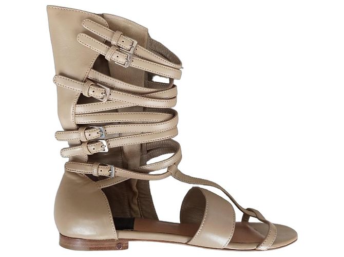 Laurence Dacade Sandalen aus Leder Beige Größe 40