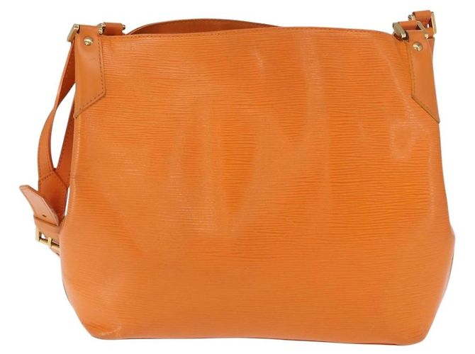 Sac à main Louis Vuitton Mandara en cuir Epi MM Orange