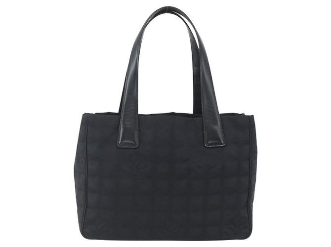 Chanel Travel Line Tote Nylon Medium Black