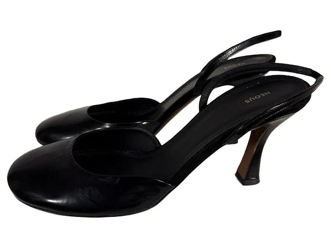 Autre Marque Slingbacks Baten 80mm negro en cuero