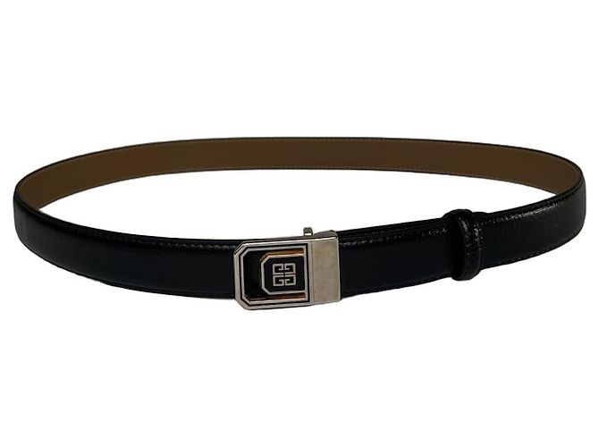 Ceinture en cuir vintage Givenchy noire