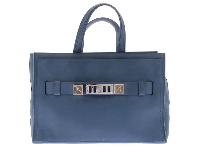 Proenza Schouler Bolsa de couro azul "PS11"