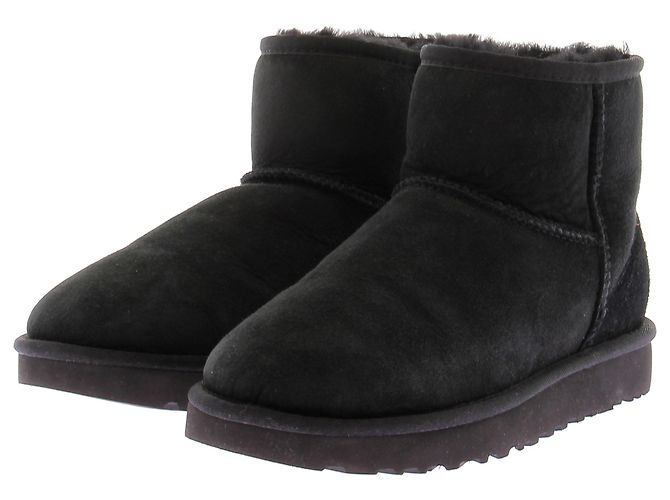 Ugg Black Fur Ankle Boots Size 38