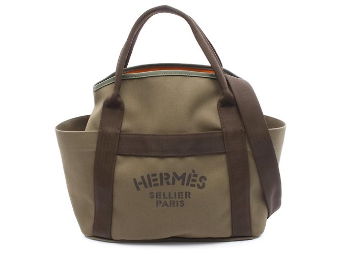 Borsa da Toeletta Nera Hermès Marrone Cachi