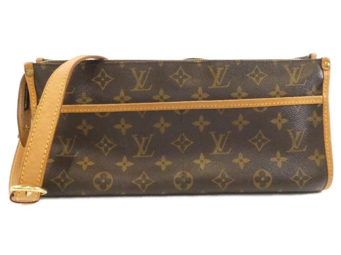 Borsa a spalla lunga Monogram Popincourt di Louis Vuitton Marrone