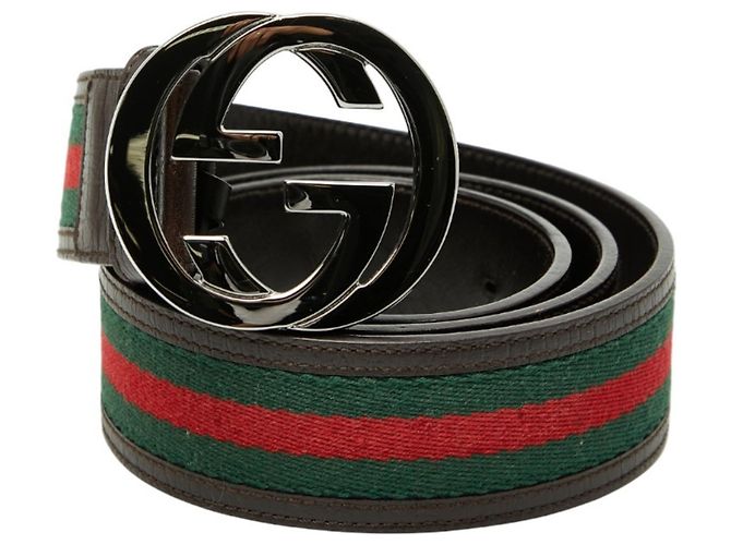 Gucci G Interlocking Sherry Line Gürtel Braun Mehrfarben
