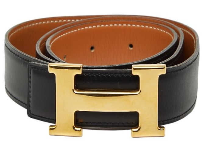 Reversible Constance H Gürtel von Hermès Braun Schwarz