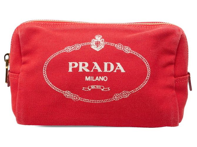 Prada Canapa Logo Tasche Rot