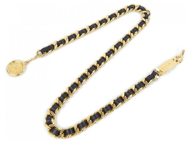 Timeless Schwarzer und goldener Kettengürtel von Chanel