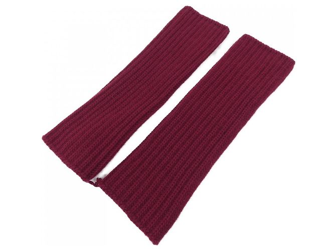 Hermès Hermes Red Cashmere Gloves 