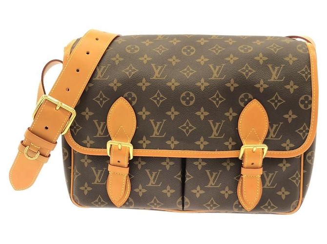 Sac messager Archive Monogram Louis Vuitton Marron