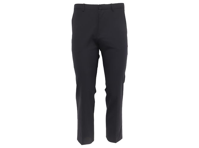Pantaloni dritti in lana nera Theory Nero