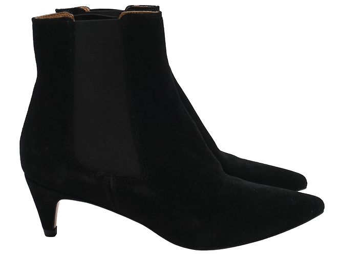 Isabel Marant Deone 50 Ankle Boots in Black Suede