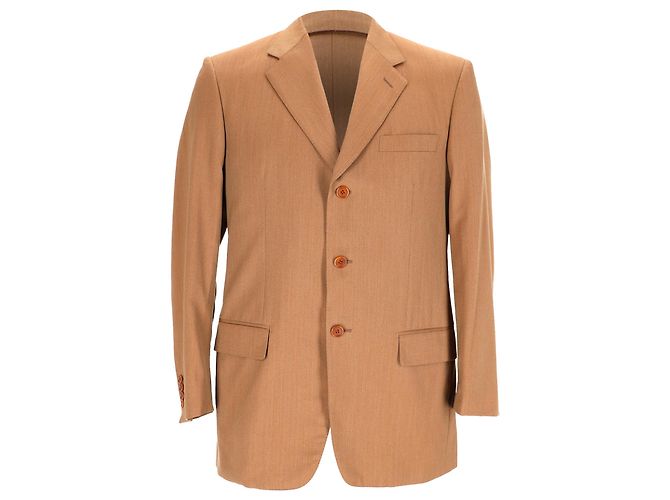 Everyday  Balenciaga Single-Breasted Blazer with Pockets in Brown Wool
