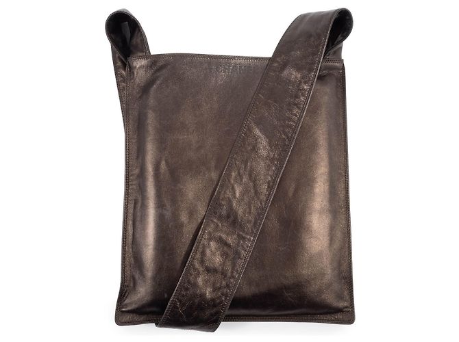 Borsa a spalla in pelle marrone Chanel