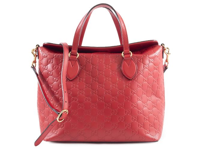 Gucci Guccissima rote Leder-Tote