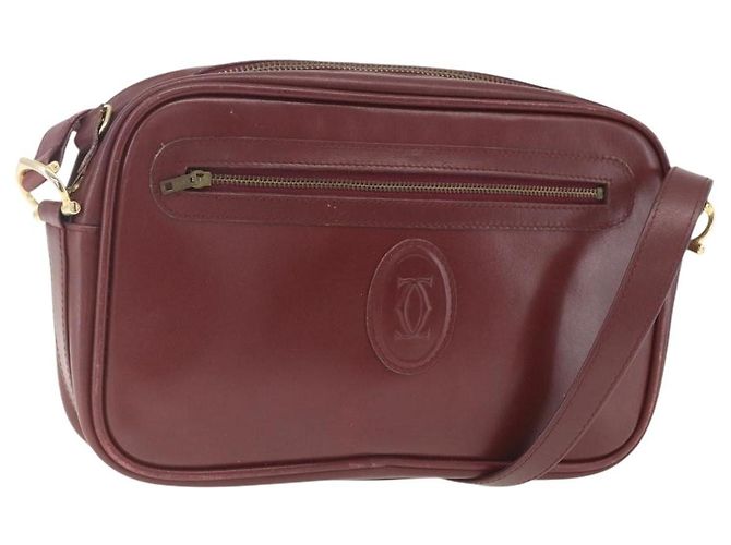 Bolsa de Ombro Must de Cartier em Couro Bordeaux