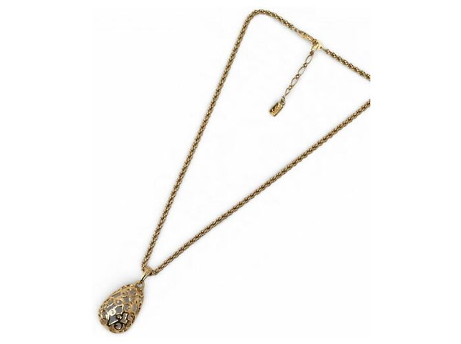 Collar de Péndulo Baño de Oro Yves Saint Laurent Dorado 