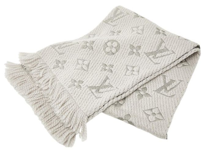 Sciarpa Logomania Louis Vuitton in grigio Marrone