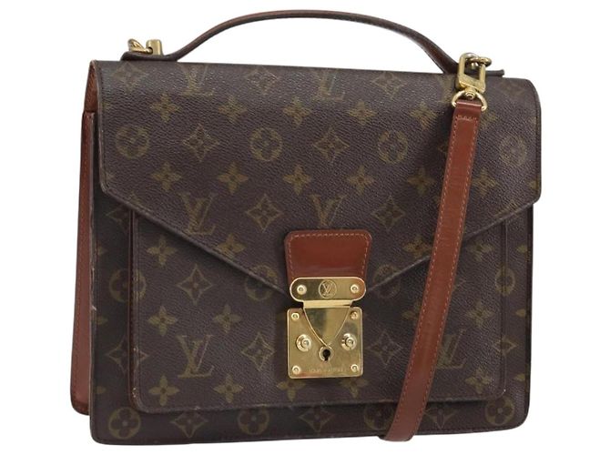 LOUIS VUITTON Handtasche Monceau 28 M51185 LV Auth BA9731 Monogramm