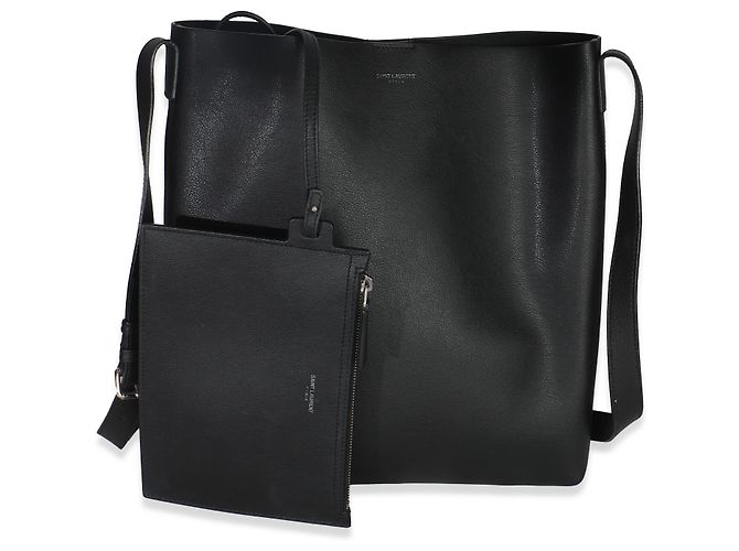 Hobo audace in pelle nera Saint Laurent Nero