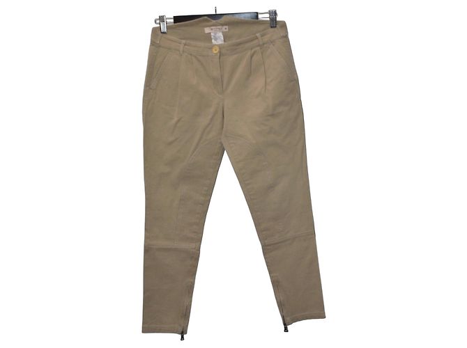 Etro Hose beige aus Baumwolle Stretch