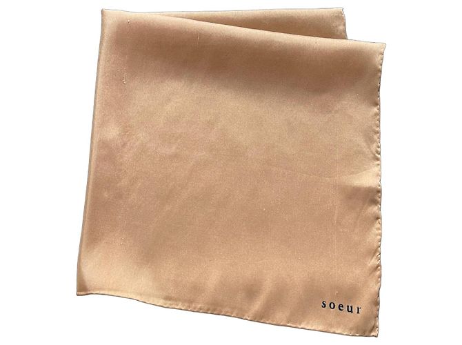 beige gold wildseide Tuch oder Bandana Soeur T.U Golden