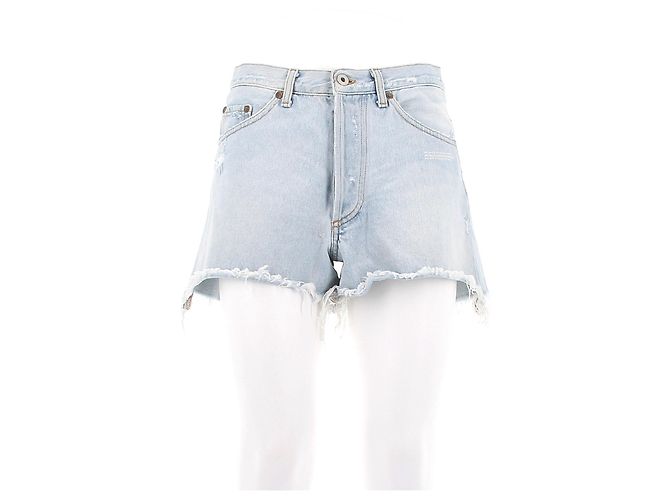 Off White Short in denim blu chiaro