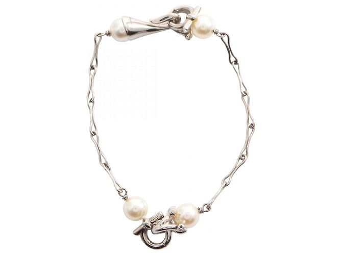 Bracelet Gancini Charm Salvatore Ferragamo Argenté
