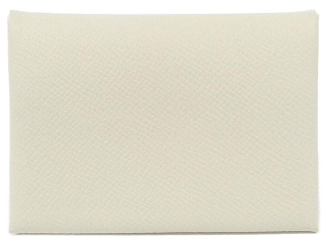 Monedero Duo Calvi de Hermès Blanco