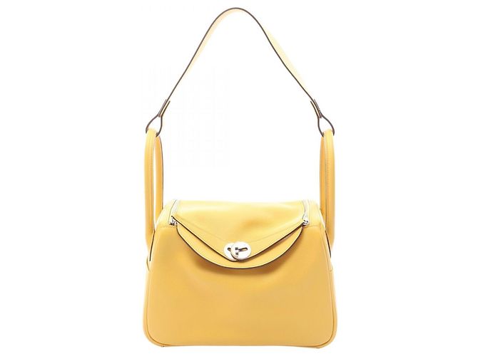 Borsa a Spalla Hermès Lindy 26 Giallo