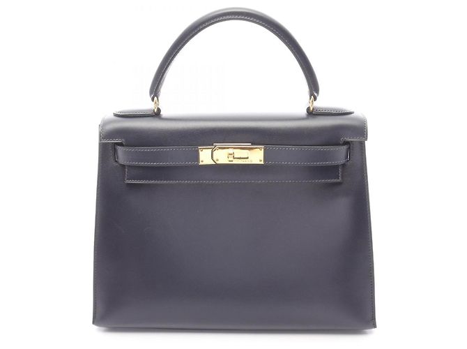 Bolsa Hermès Kelly 28 Azul Azul marinho