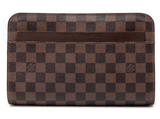 Pochette Saint Louis Damier Ebene Marrone Louis Vuitton