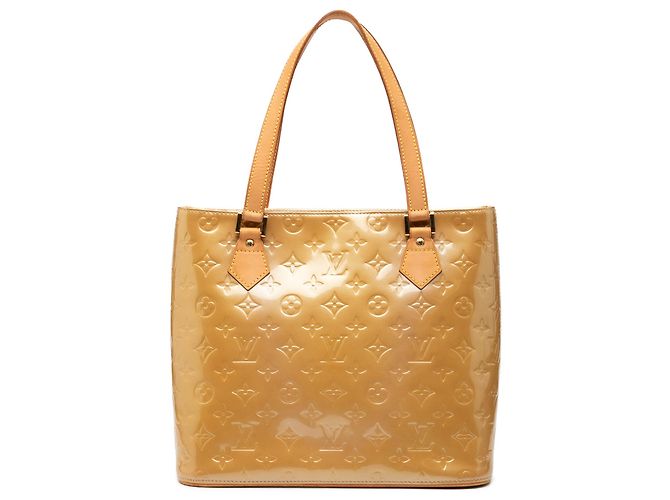 Louis Vuitton Houston em Vernis Monogram Marrom Bege