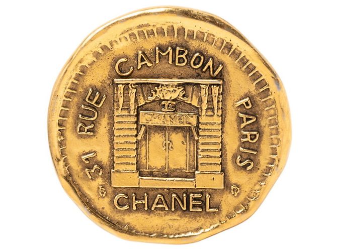 Chanel 31 Lieu Cambon vergoldete Brosche Golden