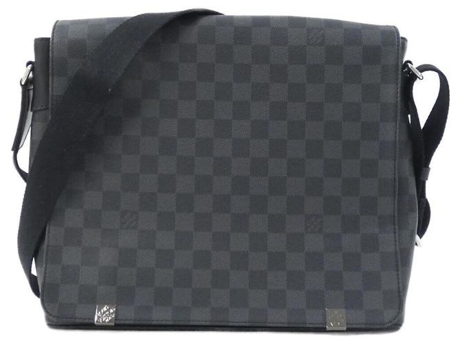 Louis Vuitton Damier Graphite District MM Shoulder Bag Damier ebene