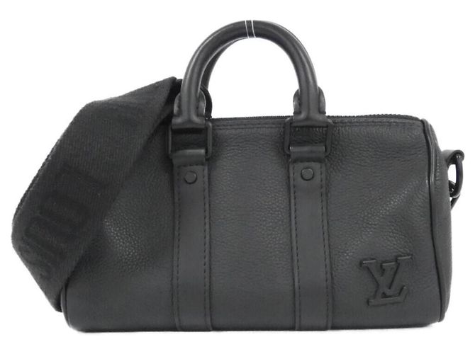 Louis Vuitton LV Aerogram Keepall XS Boston Bag Black