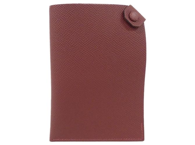 Hermès Tarmac PM Passport Case Red