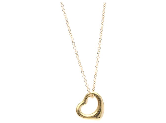 Elsa Peretti Tiffany & Co Collar Péndulo Corazón Abierto Tiffany en Oro Rosa Dorado