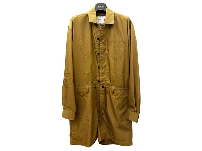 Sacai Combinaison courte en coton et polyester couleur camel