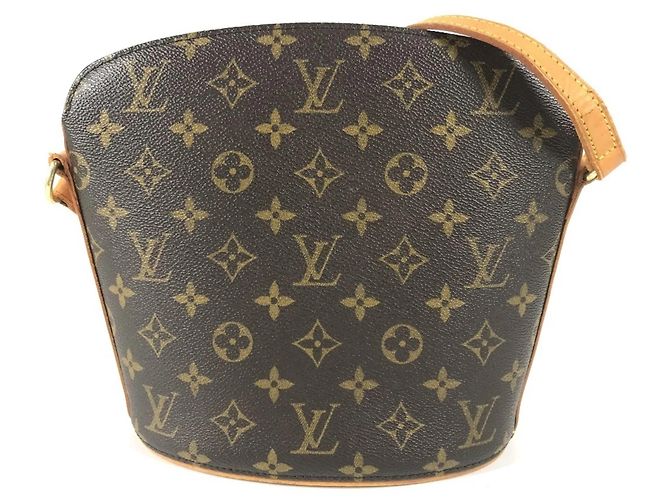 Bolso Drouot Monogram Louis Vuitton Castaño