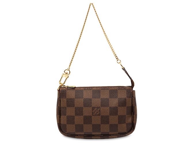 Mini Pochette Accessoires Damier Ebene Marrone Louis Vuitton