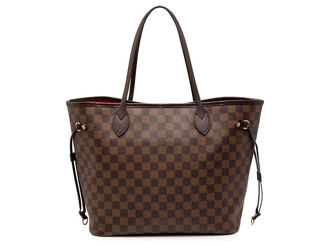 Louis Vuitton Bolsa Neverfull MM Damier Ebene Marrom